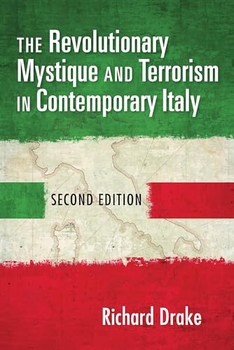 Book cover with Italian flag background and white text, “The Revolutionary Mystique…”