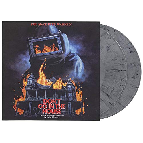 Don't Go In The House" soundtrack vinyl LP with a house on fire cover.