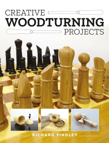 Book cover featuring woodturned chess pieces and smaller projects.