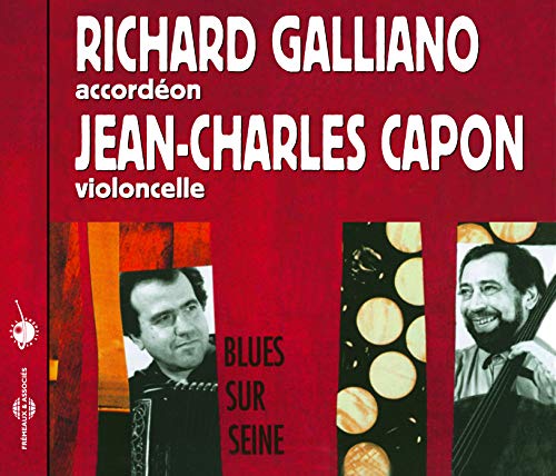 CD cover for Richard Galliano’s “Blues Sur Seine” featuring two musicians.