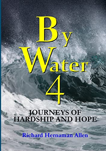 Book cover: stormy ocean waves with gold title “By Water 4”.