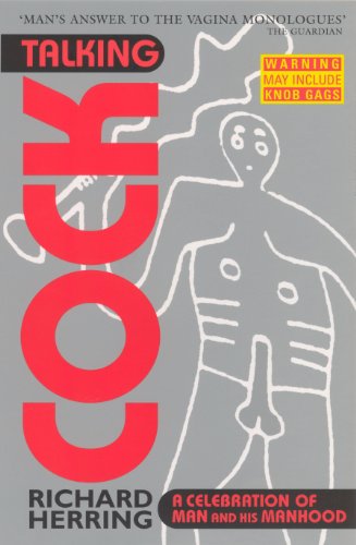 Book cover with red text "Talking Cock" and a simple male figure drawing.