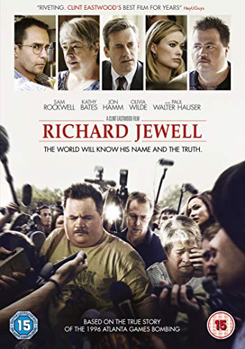 “Richard Jewell” DVD cover featuring cast portraits and a crowd scene.