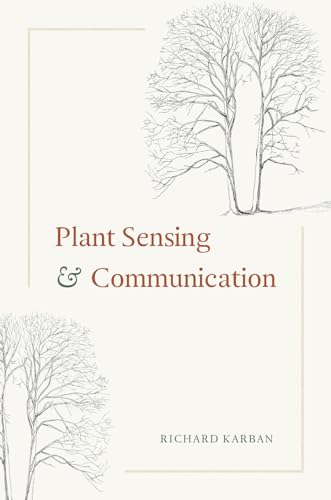 Book cover with sketched trees and title “Plant Sensing & Communication.”