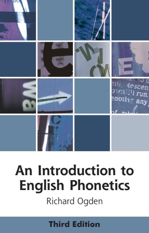 Book cover featuring a blue grid of abstract letters and text with title and author.