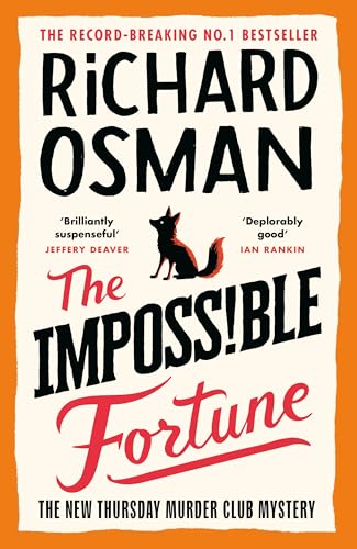Book cover: "The Impossible Fortune" by Richard Osman, featuring a fox.