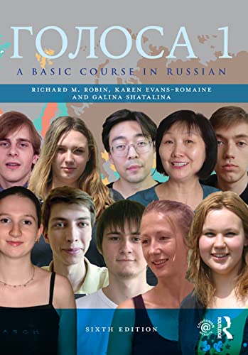 Textbook cover, “Golosa 1,” featuring portraits of diverse young people.