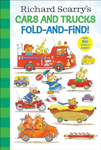 Richard Scarry’s book cover with animal characters and various vehicles.