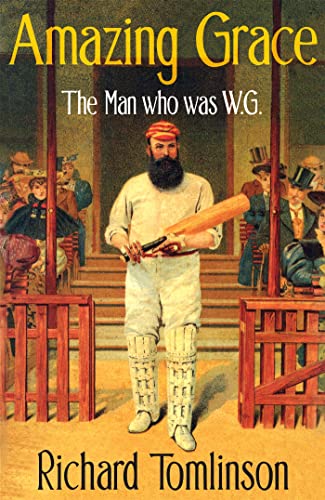 Book cover: “Amazing Grace” featuring a bearded cricketer in white uniform.