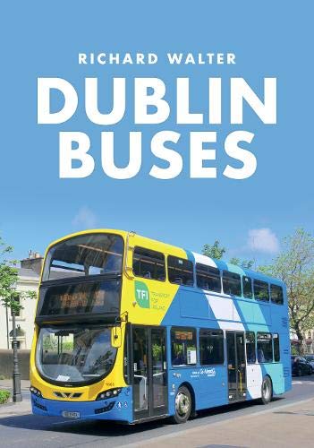 Book cover featuring a blue and white Dublin Bus on a street.