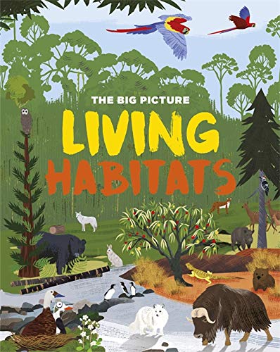 Book cover depicting diverse animals in forest, river, and arctic habitats.