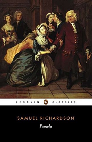 Book cover: “Pamela” by Samuel Richardson, featuring 18th-century figures.