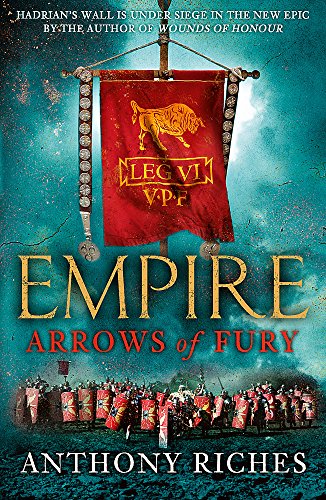Book cover: Roman legionaries before a banner, titled "Arrows of Fury.