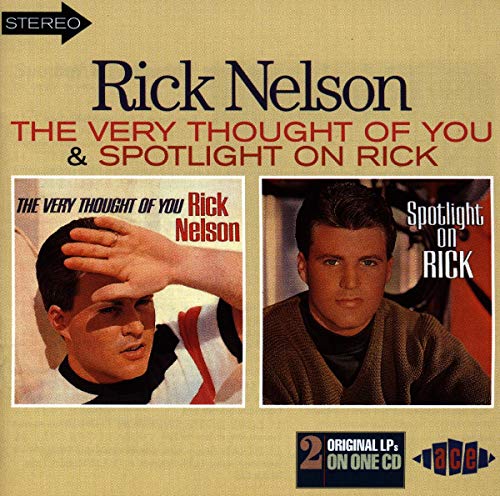 CD cover for Rick Nelson’s “The Very Thought Of You” with photos of the singer.