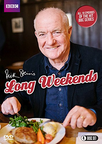 Cover of "Rick Stein's Long Weekends" DVD featuring a smiling man at a dining table.