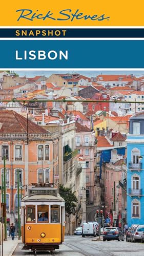 Rick Steves Snapshot Lisbon guidebook cover with a city street scene.