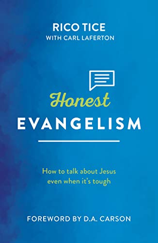 Book cover with title "Honest Evangelism" in white and gold lettering.