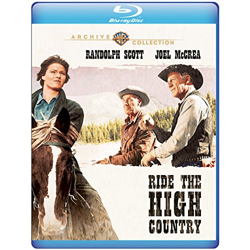 Blu-ray cover for "Ride the High Country" featuring cowboys on horseback.
