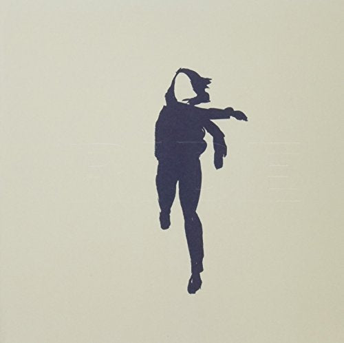 Dark silhouette of a person with a bird’s head against a pale background.