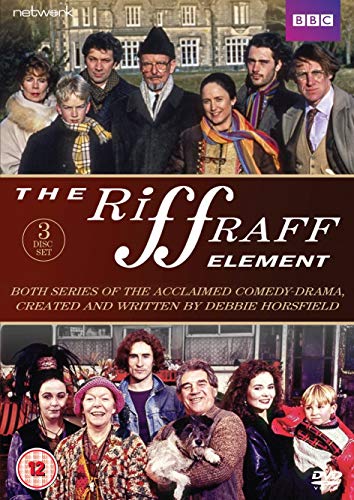 DVD cover for "The Riff Raff Element" featuring a large cast portrait.