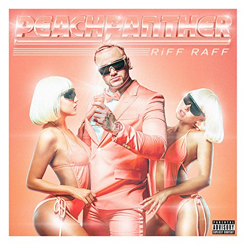 Riff Raff album cover: rapper in pink suit with two women.