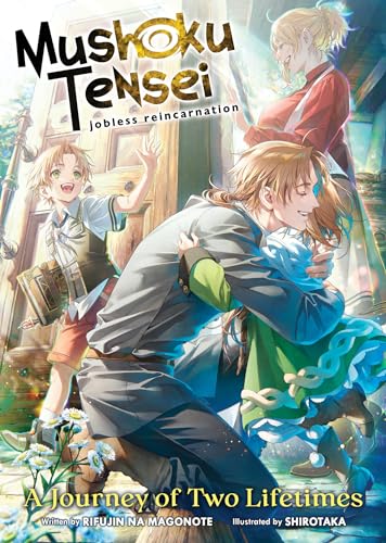 Anime-style cover featuring three characters and the title āMushoku Tenseiā.