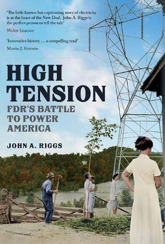Book cover: “High Tension” with image of power lines and people.