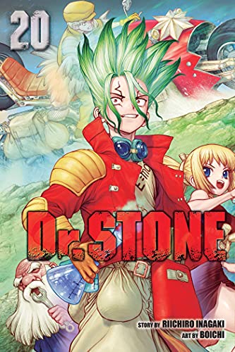Dr. STONE manga volume 20 cover with characters and bold title text.
