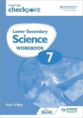 Blue science workbook cover with a parrot image and text “7”.