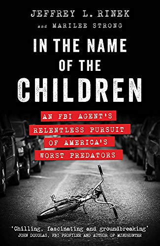 Book cover: "In the Name of the Children" with a fallen bicycle.