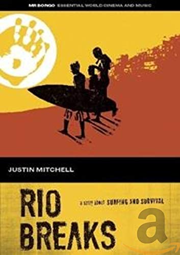 DVD cover for “Rio Breaks” featuring silhouetted surfers and a sunset.