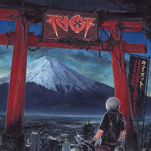 CD cover for Riot’s “Archives Volume 5” featuring Mount Fuji and a city.