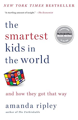 Book cover for The Smartest Kids in the World by Amanda Ripley with Rubik's cube.