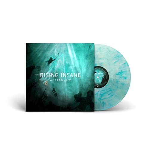 Rising Insane" vinyl record with teal and white swirl coloring, underwater artwork.