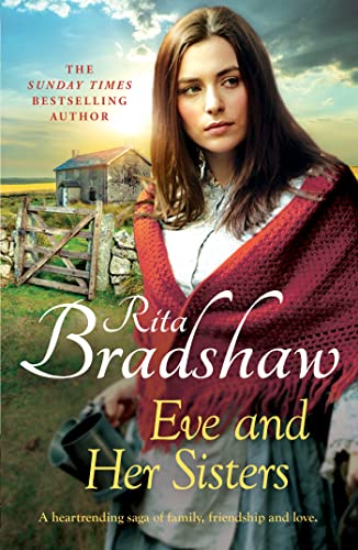 Book cover: woman with long hair, rural landscape, title "Eve and Her Sisters".