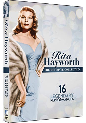 DVD cover featuring Rita Hayworth in a blue dress and fur stole.
