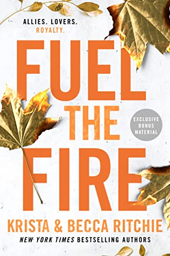 Book cover with large orange text, falling autumn leaves, and author names.
