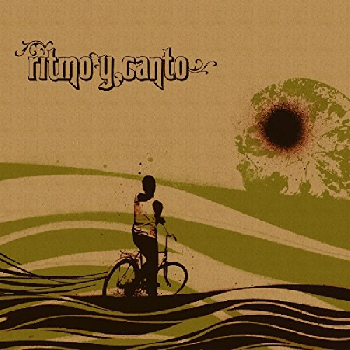 CD cover: silhouette of a person with a bicycle, sun, and text.
