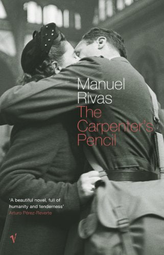 Book cover: couple embracing, titled "The Carpenter's Pencil" in red text.