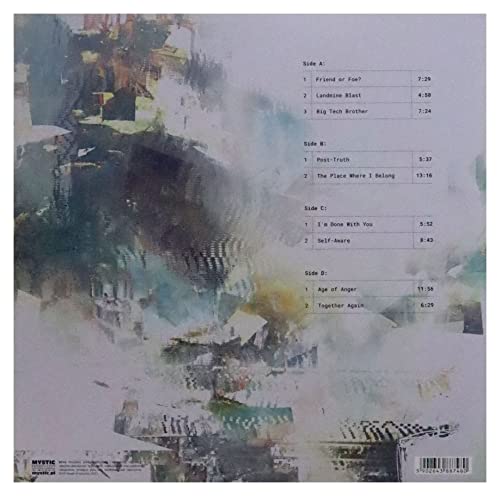 Riverside "Id.entity" vinyl record back cover with tracklist and abstract art.