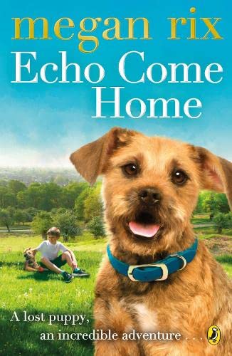 Book cover: "Echo Come Home" featuring a dog and a boy in a field.