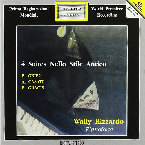 CD cover for "Rizzardo - 4 Suites Nello Stile Antico" with abstract art.