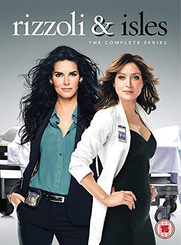 DVD cover featuring two women, Angie Harmon and Sasha Alexander, from "Rizzoli & Isles".