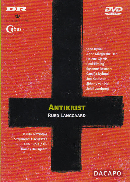 DVDLS DVD cover with a large black cross on a red background titled Antikrist.