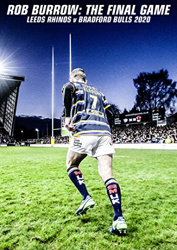 Rugby player Rob Burrow on field, DVD cover for 2020 game.