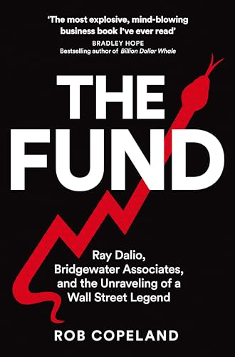 Book cover: "The Fund" with red snake graphic over a rising line.