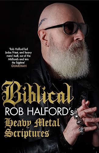 Book cover featuring Rob Halford, a man with a long white beard and sunglasses.