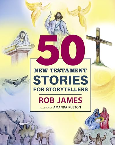 Book cover with illustrations of biblical scenes and large number "50".