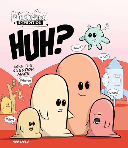 Book cover featuring cartoon punctuation characters, including a question mark.