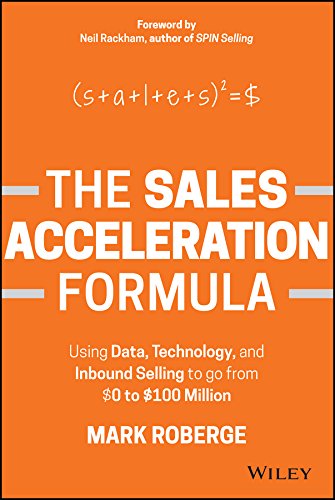 Book cover of The Sales Acceleration Formula by Mark Roberge on an orange background.